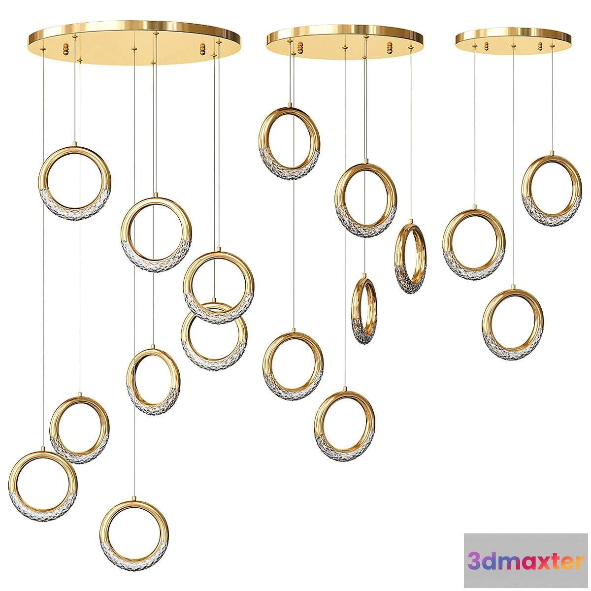 1345782 - Luxury Ring Led Chandelier 3D Max