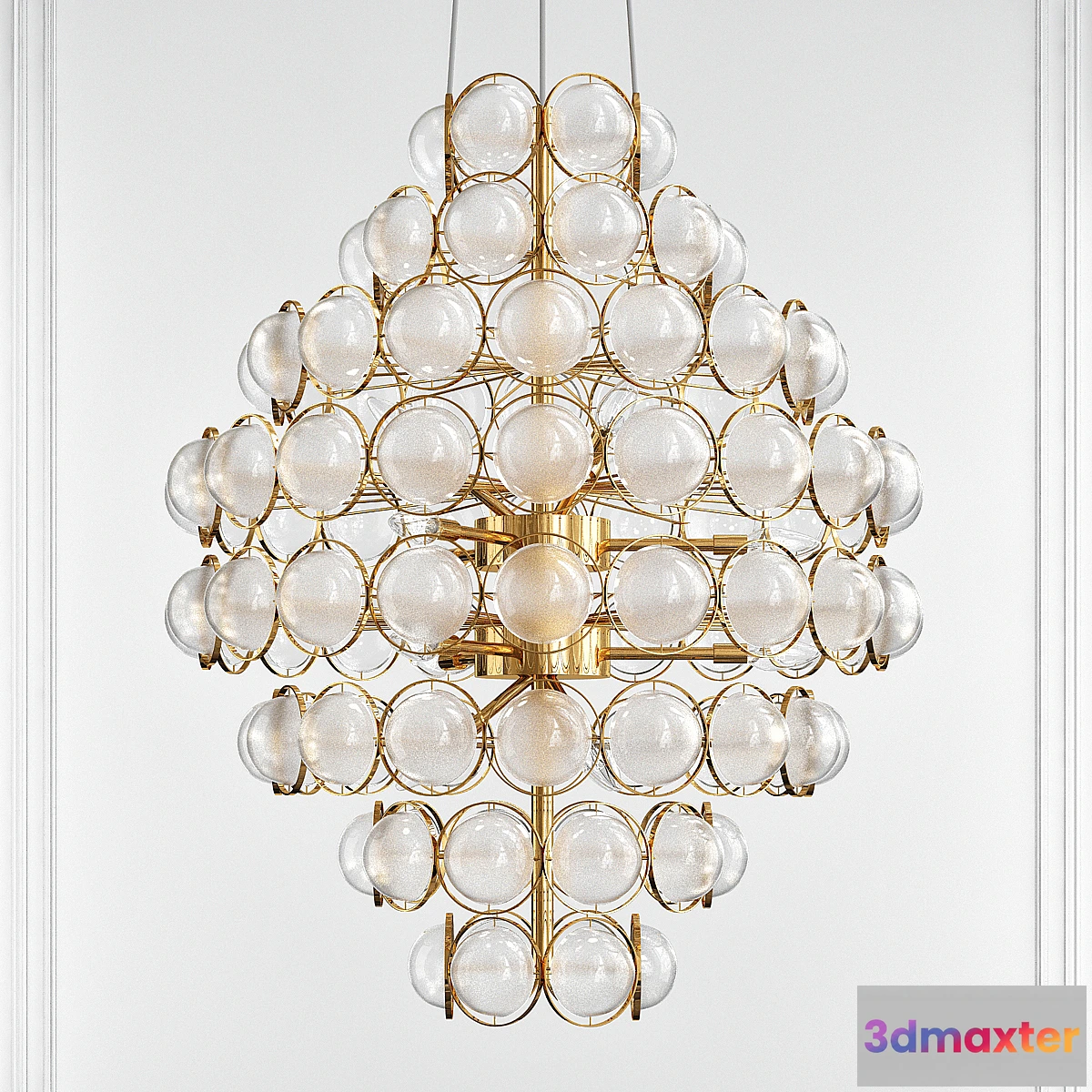 1346145 - Unique Statement Tiered Chandelier 3D Max