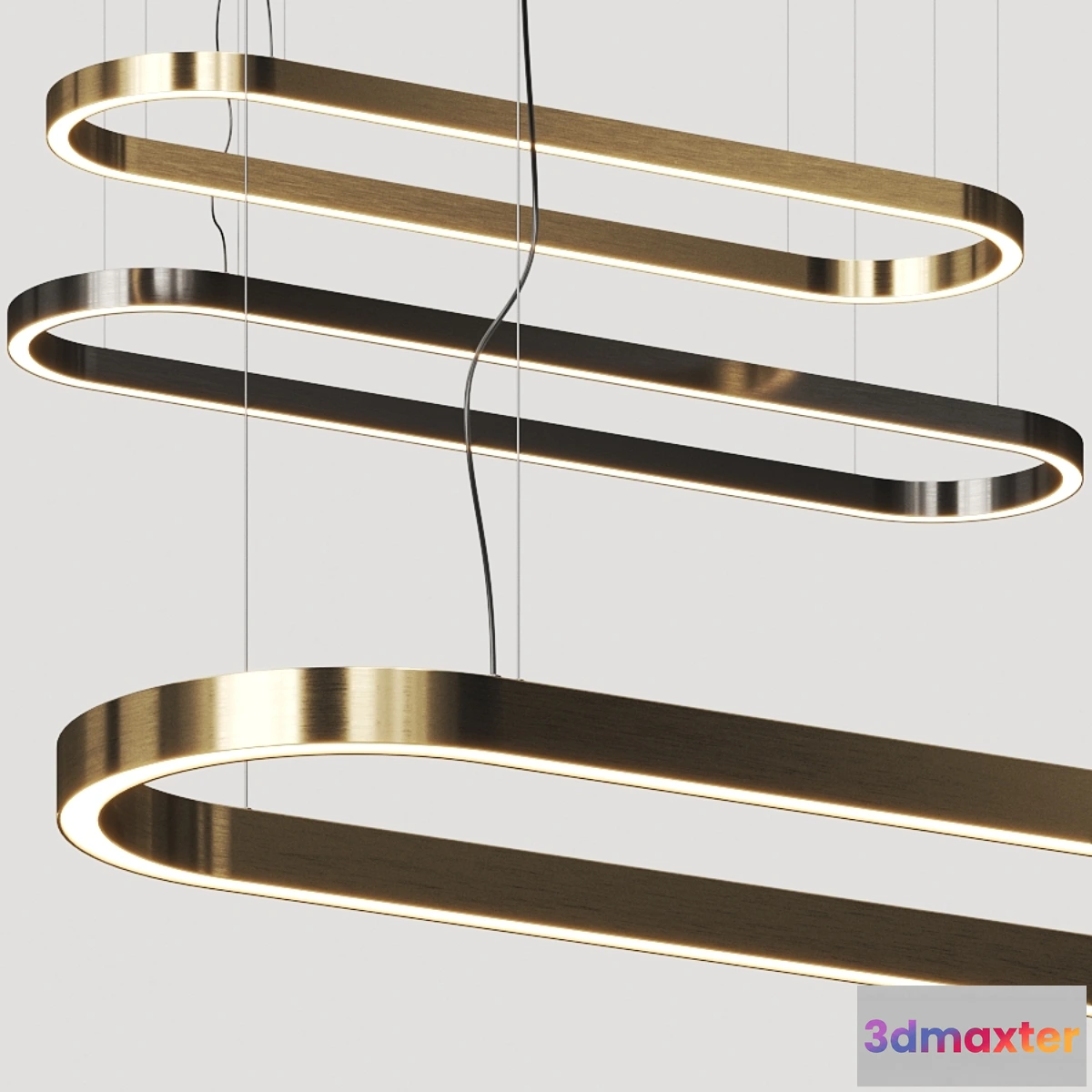 1346549 - Euroluce Lampadari Profile Oval Pendant Lamp 3D Max