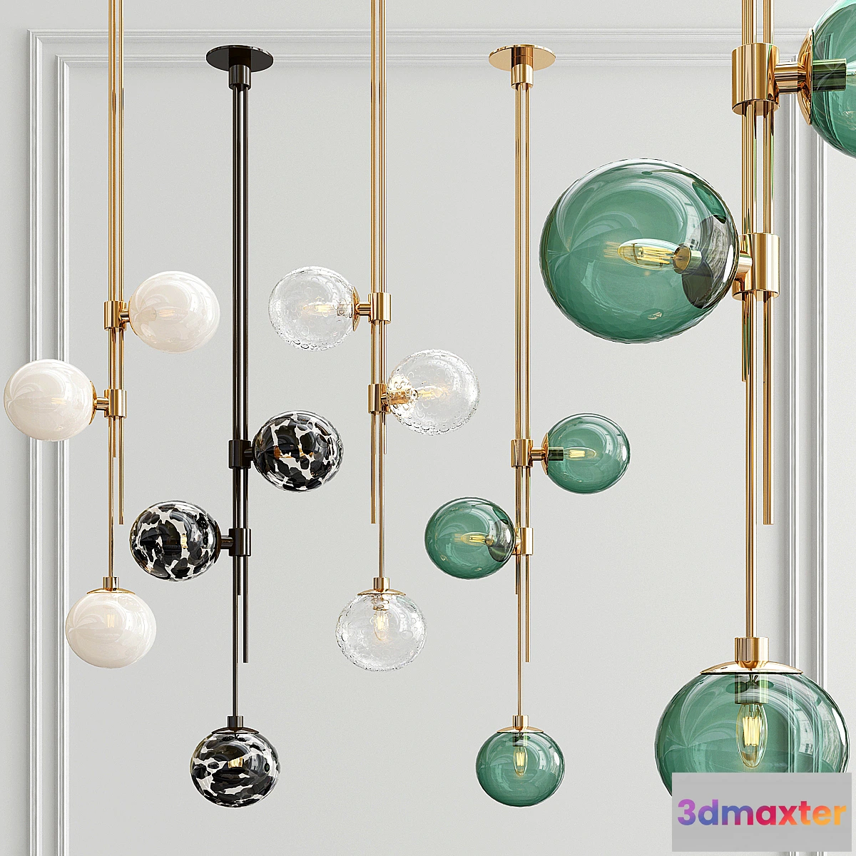 1347714 - Trilogy Pendant - 4 type 3D Max