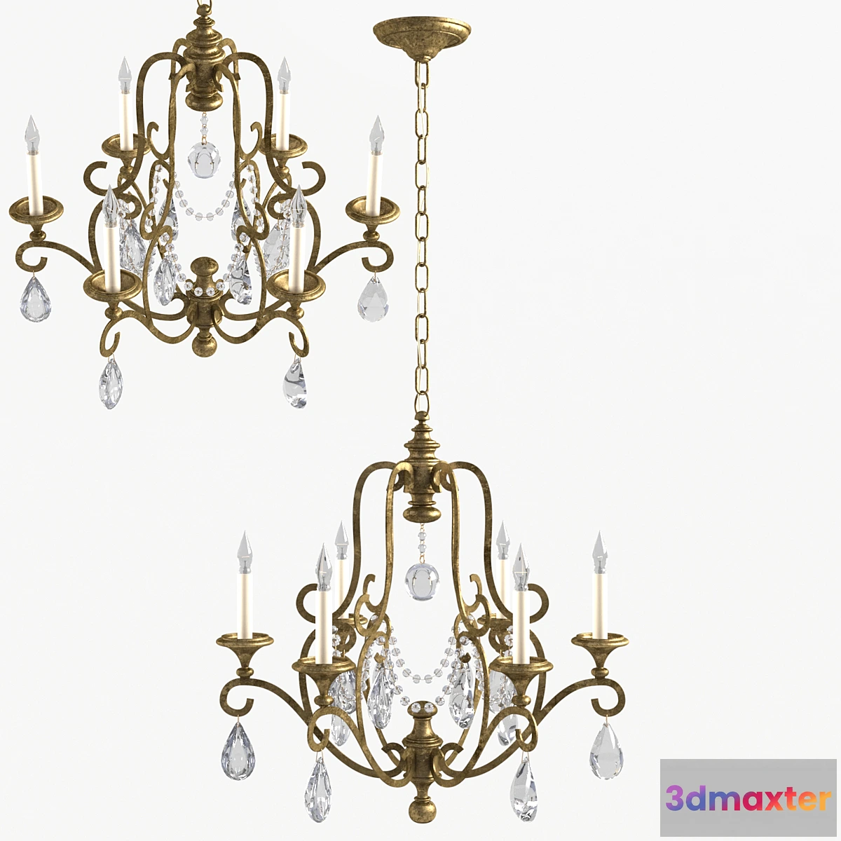 1347956 - Chapman Piedmont Visual Comfort CHC1420AI-SG 3D Max