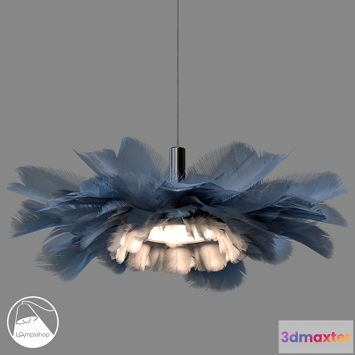 1348132 - LampsShop.com L1368 Chandelier Feathers 3D Max