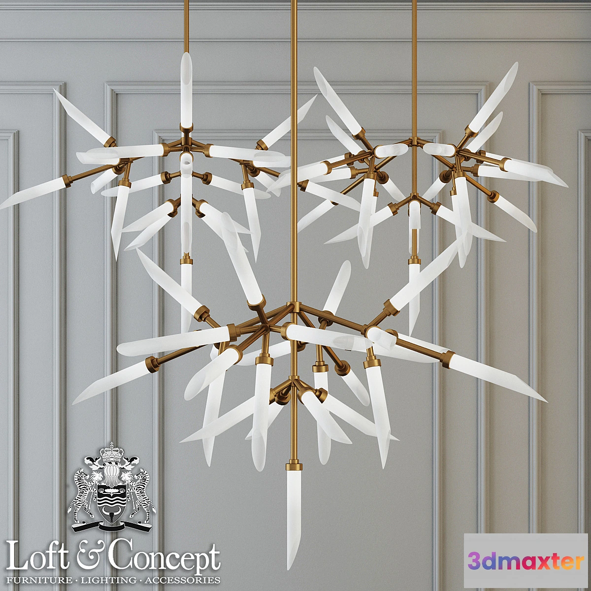 1348618 - Pendant lights spur  chandelier 3D Max
