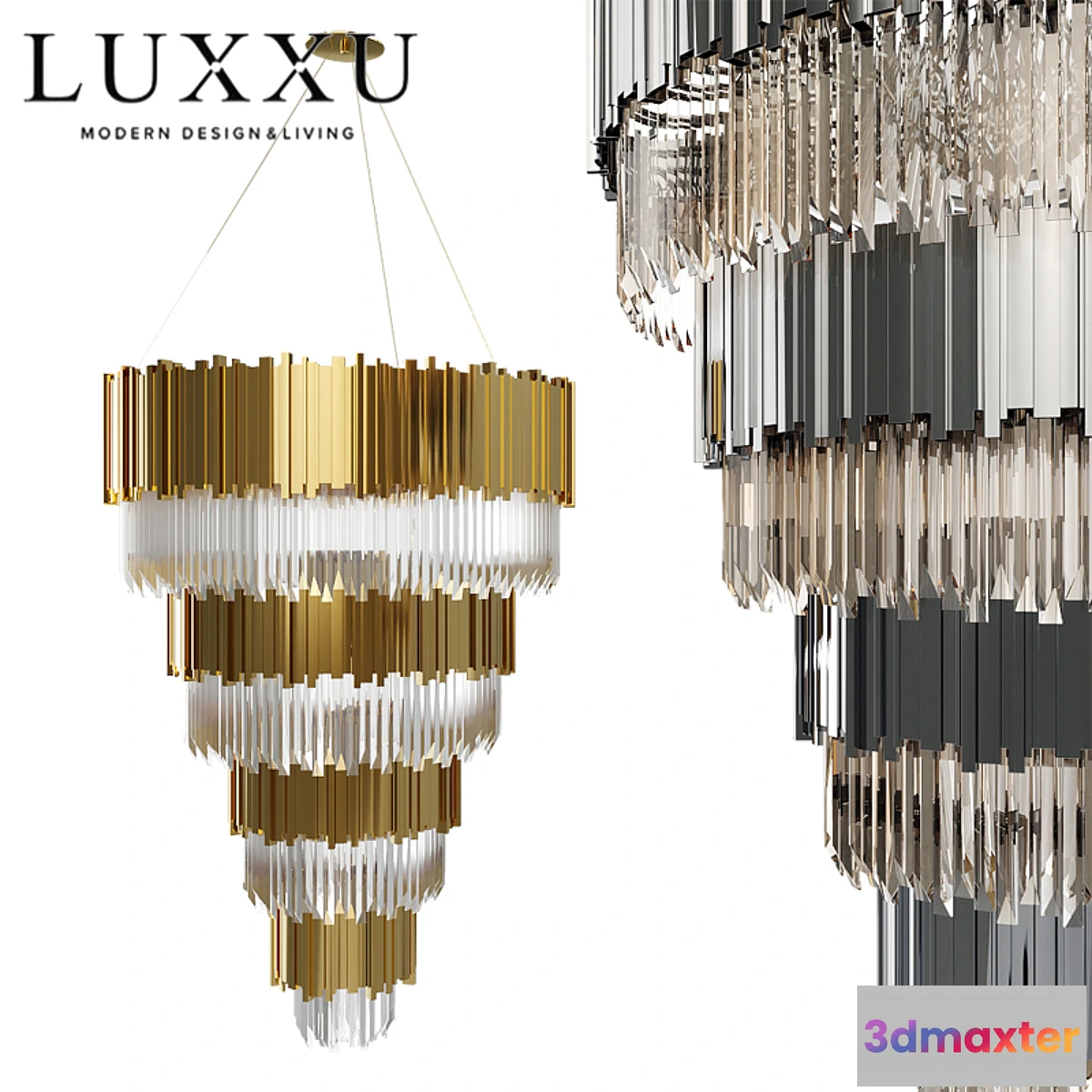 1348638 - Luxxu EMPIRE chandelier 3D Max