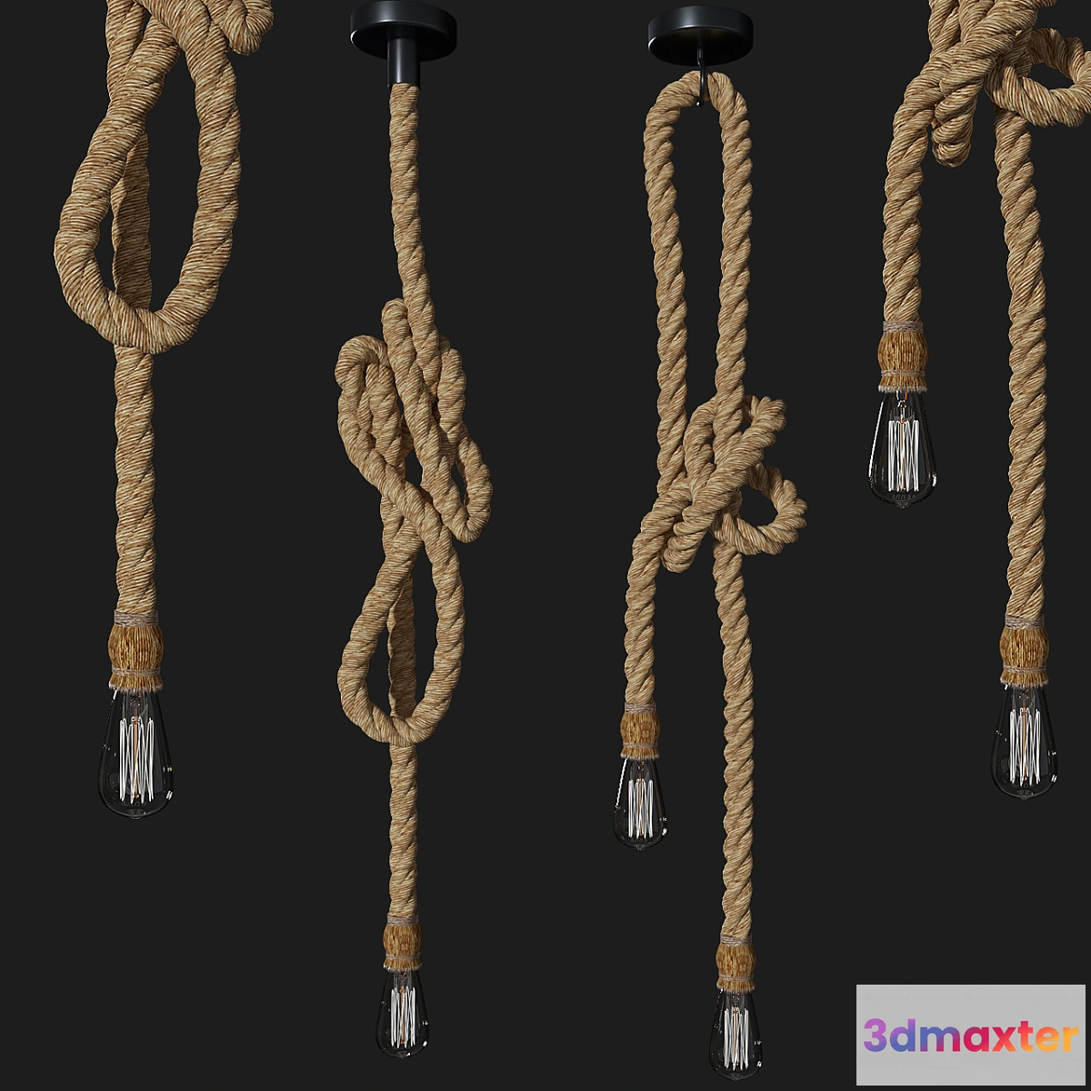 1348690 - Rope style pendant lamp 016 3D Max