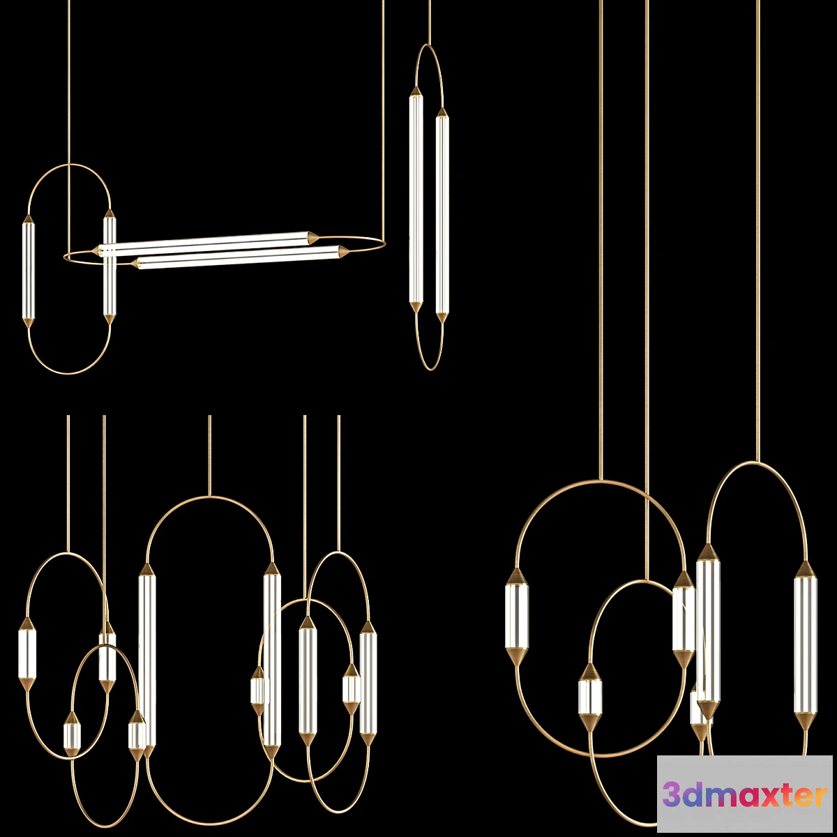 1348990 - Giopato & Coombes Cirque Chandelier set 3D Max