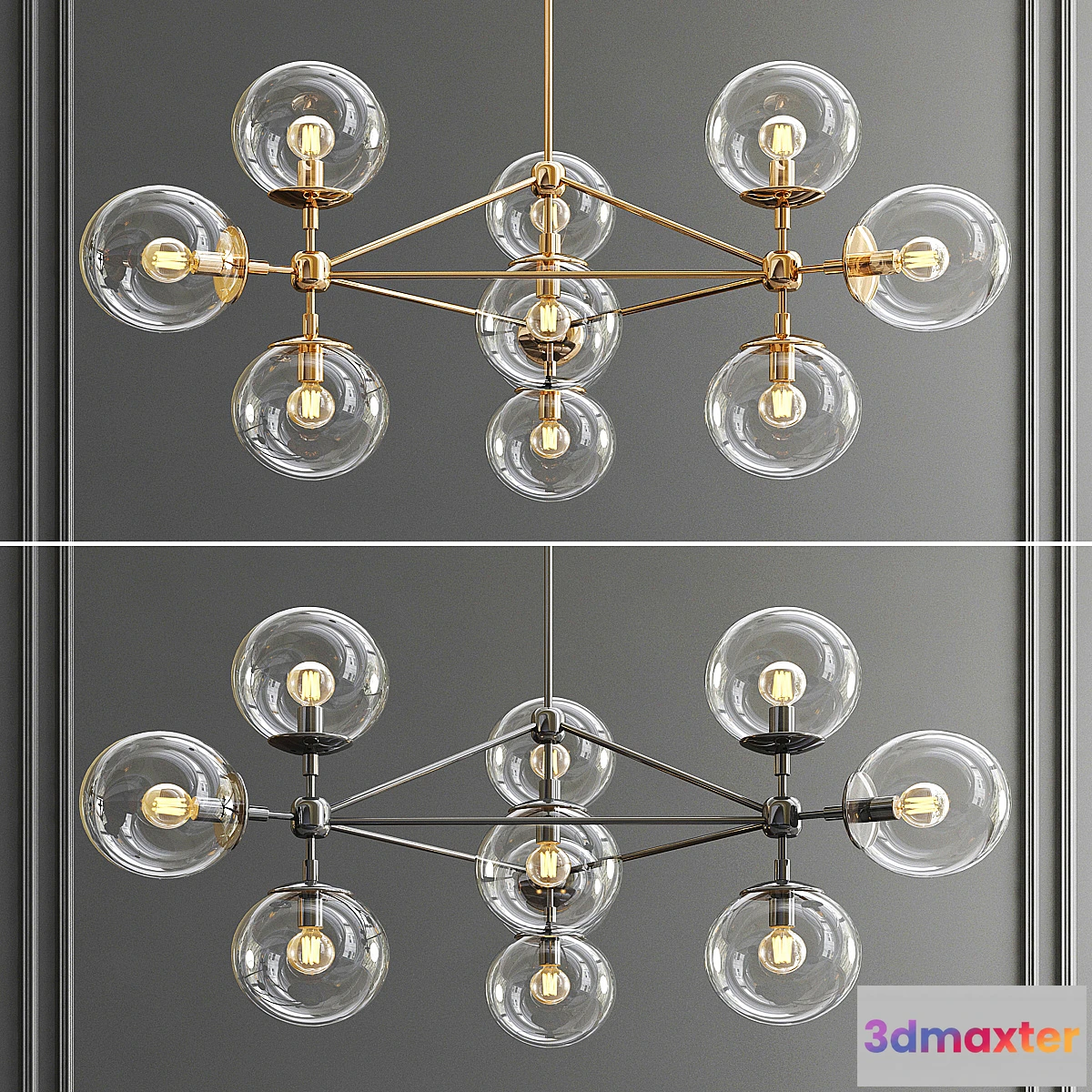 1349302 - Modo 10 Bulb Chandelier 3D Max