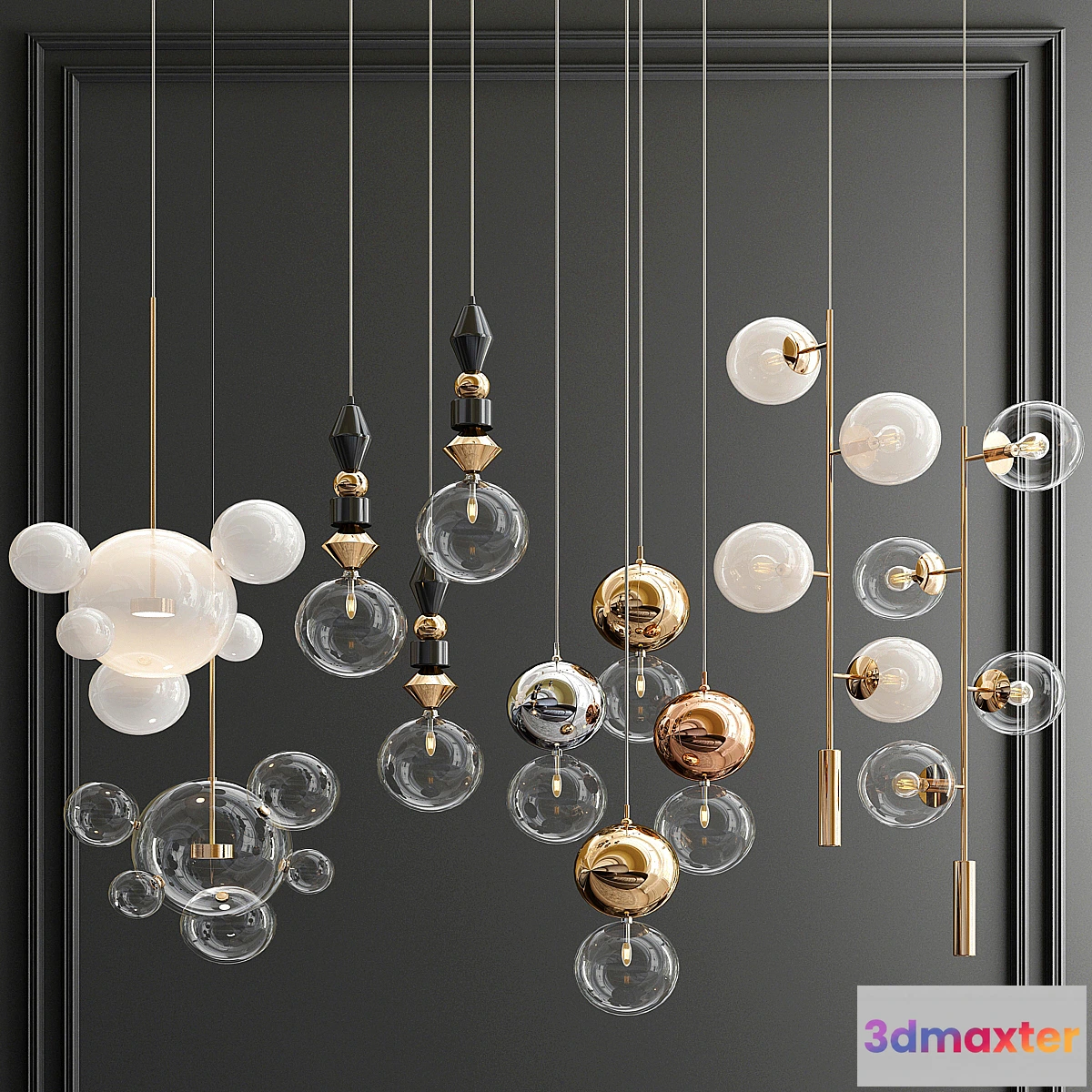 1349649 - Four Hanging Lights_51 Exclusive 3D Max