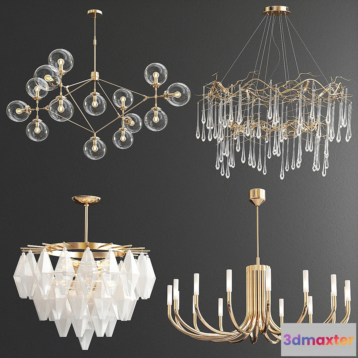1349843 - Four Exclusive Chandelier Collection_74 3D Max