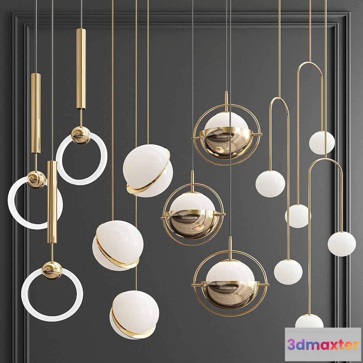 1349933 - Four Hanging Lights_54 Brands 3D Max