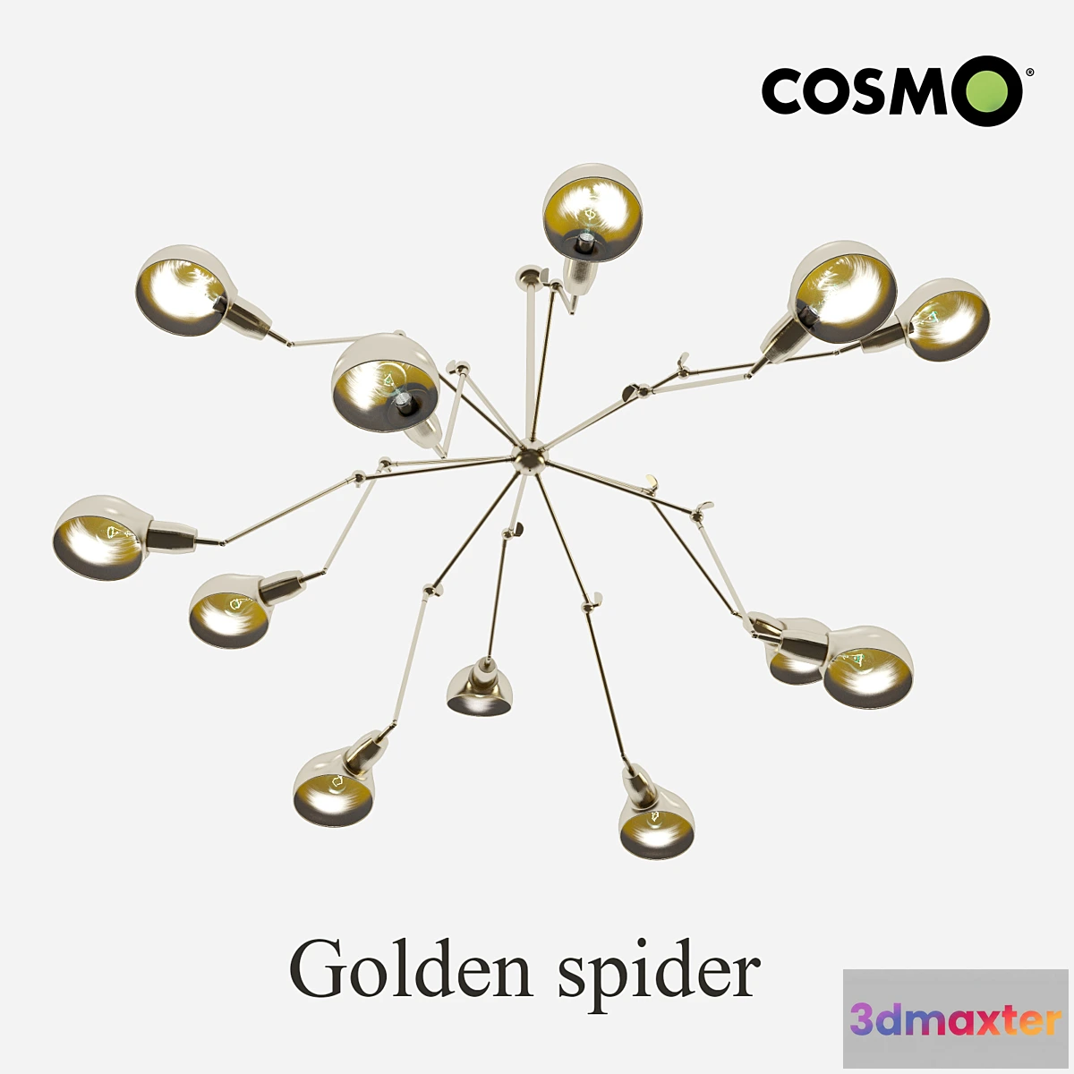 1351334 - Golden spider 3D Max