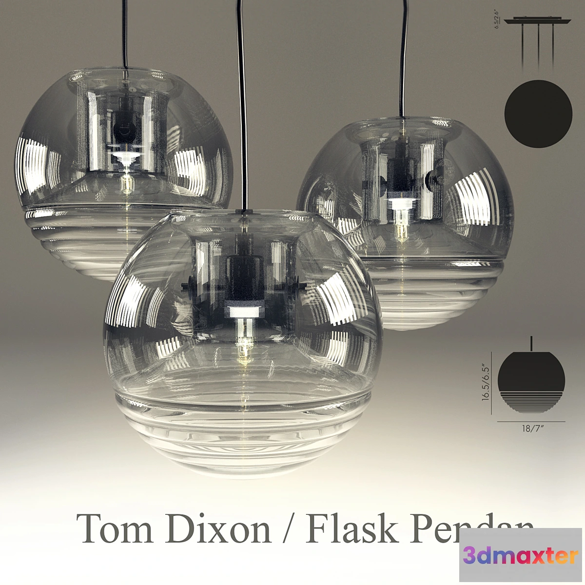 1351350 - Tom Dixon _ Flask Pendan 3D Max