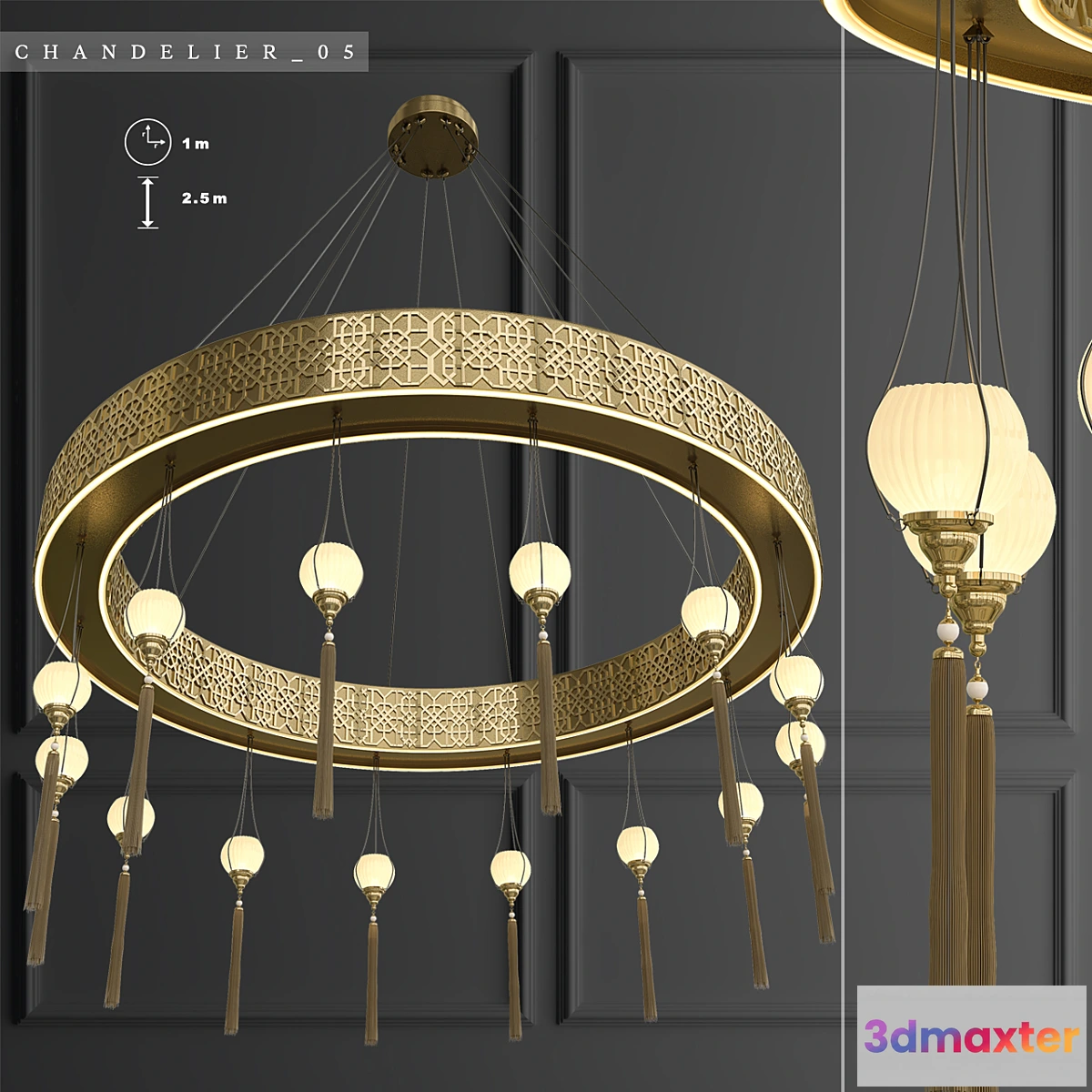 1352167 - Islamic Chandelier_05 3D Max
