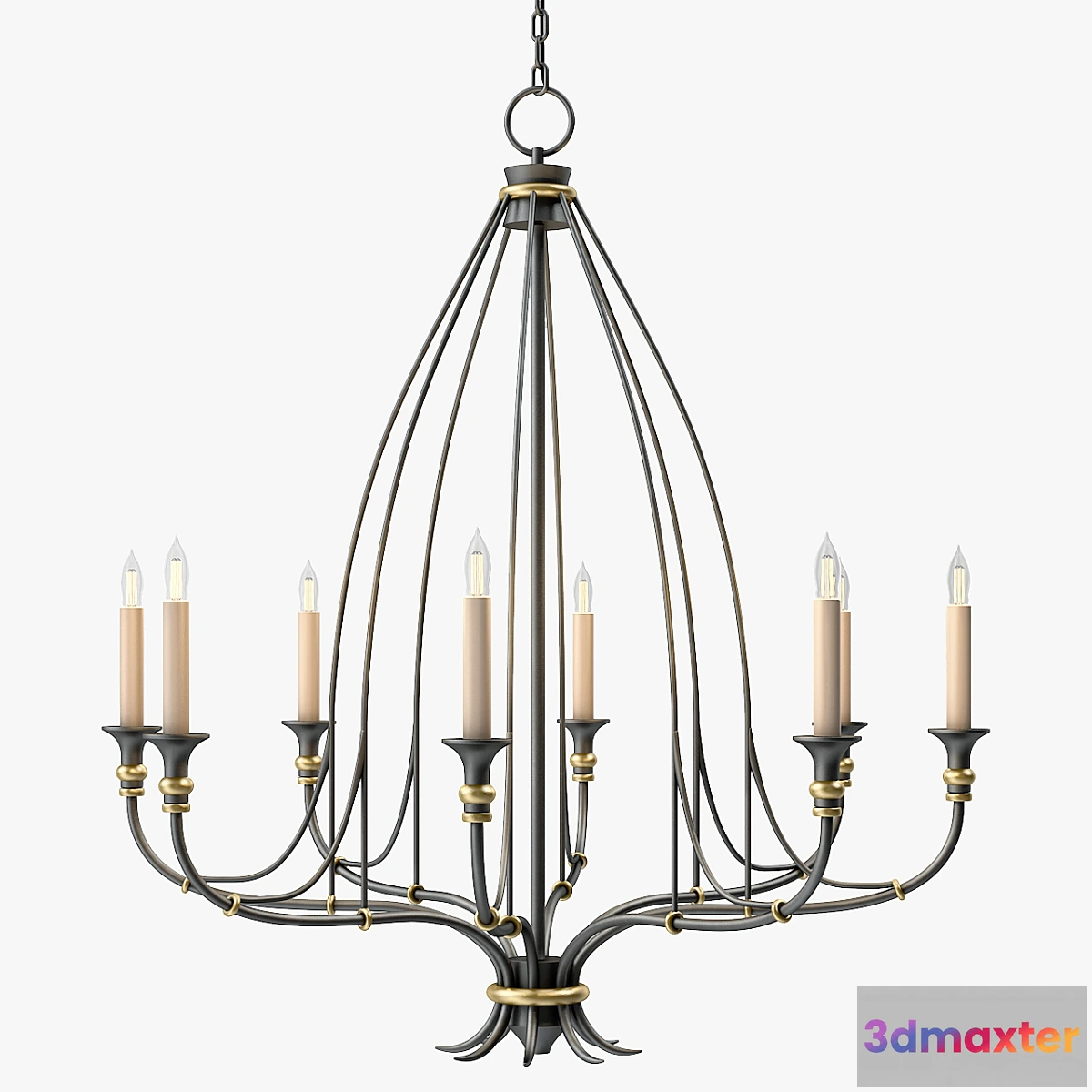 1352410 - Currey and Company Folgate Chandelier Small 3D Max