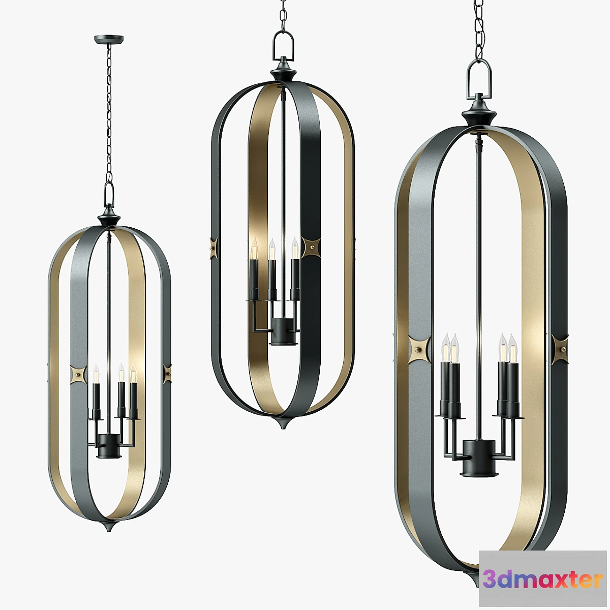 1353318 - Currey and Company Huntsman Lantern - No.2 3D Max