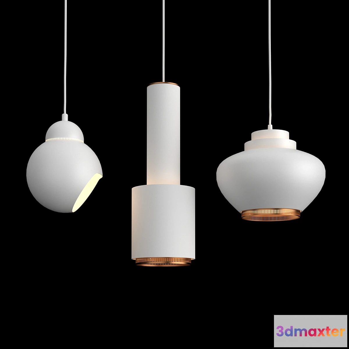 1353929 - Pendant Lamps ARTEK A333 A110 A338 3D Max