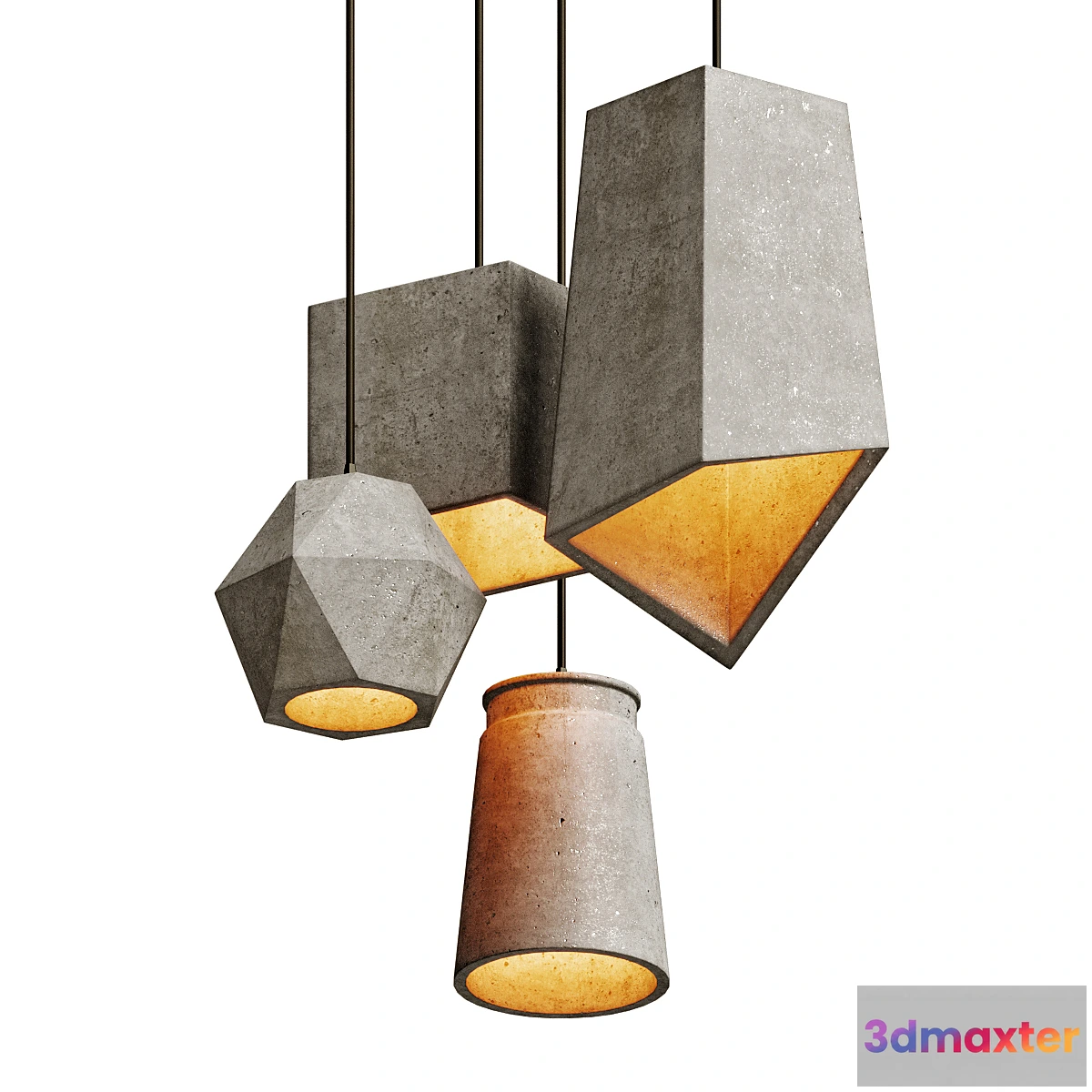 1354074 - Modern Cement Lights 3D Max
