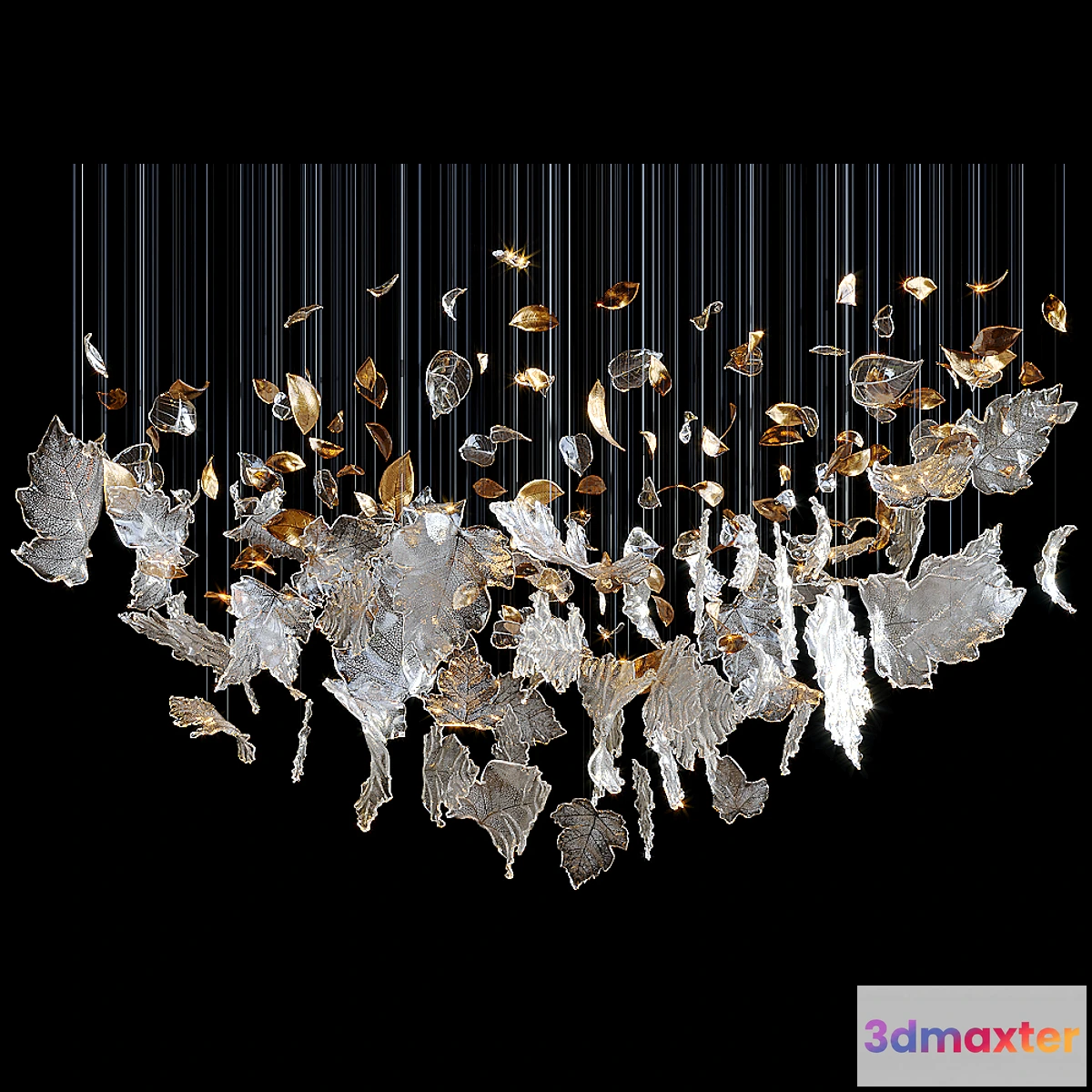 1354561 - Chandelier Light Vargov - Frozen Leaves 3D Max