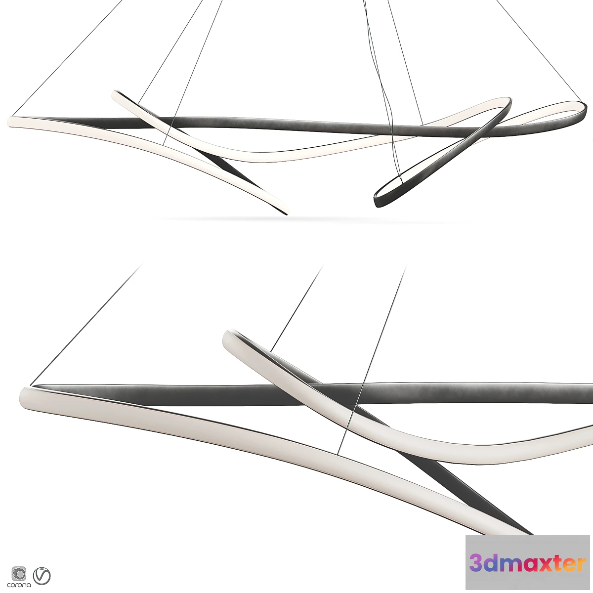 1355323 - Heals Ribbon LED Pendant Lamp XL3 - No.2 3D Max