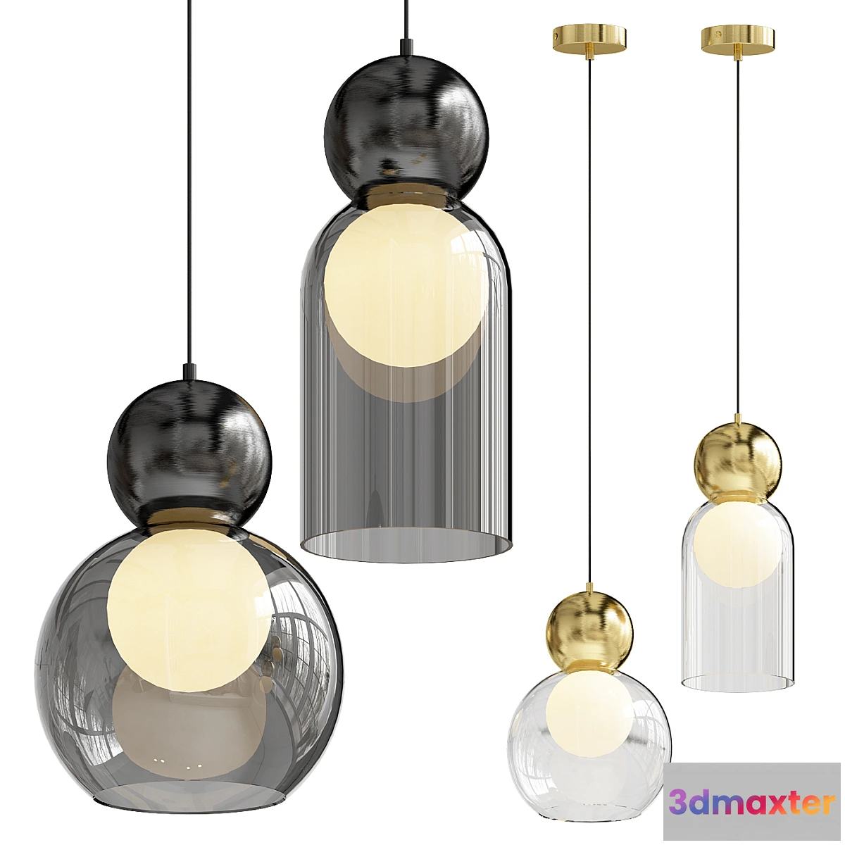 1355547 - Dani Brass Pendant Lamp - No.2 3D Max