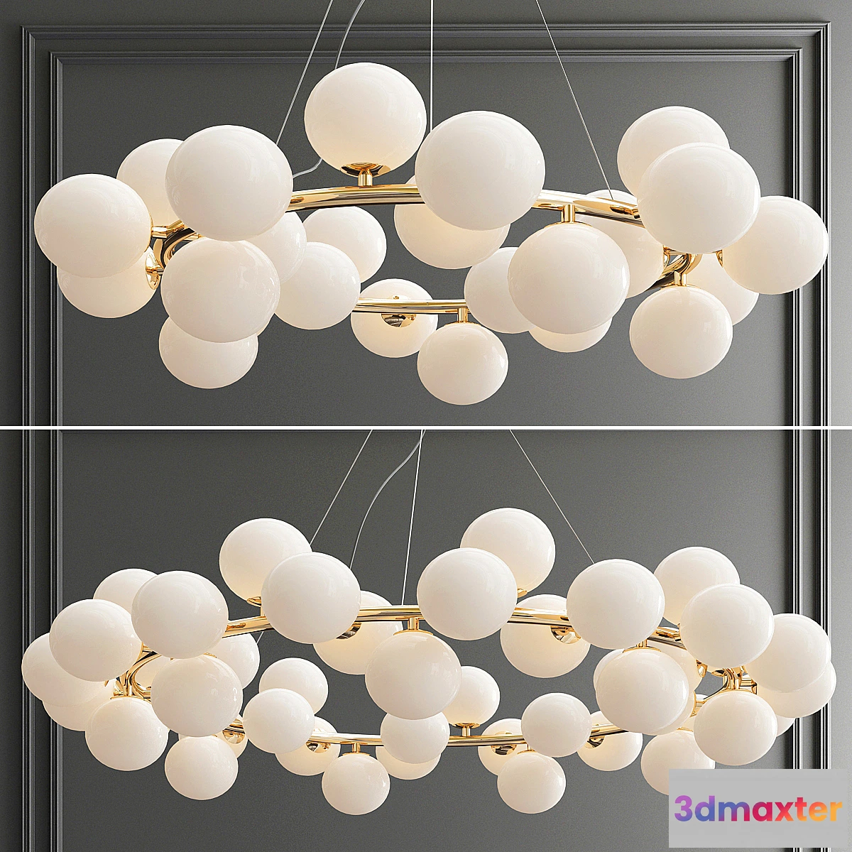 1357557 - Mimosa Round 25 & 45 Lamp Chandelier 3D Max