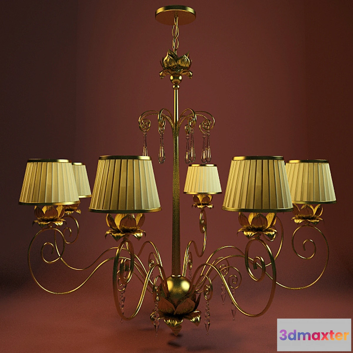 1391816 - Chandelier art. 1376_6F 3D Max