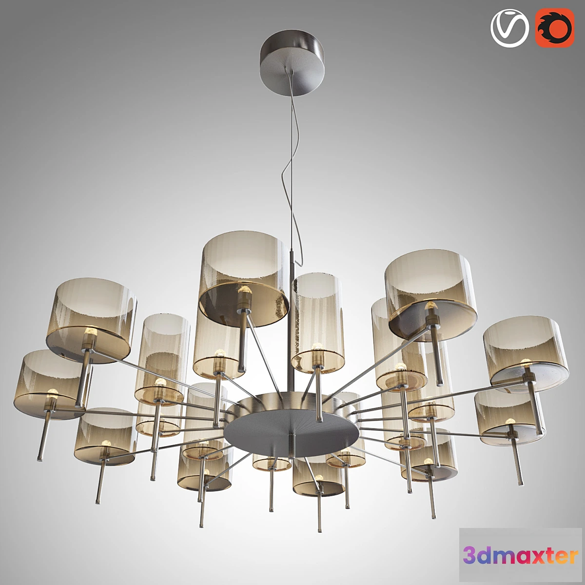 1392342 - Chandelier SPILLRAY AXO LIGHT 3D Max