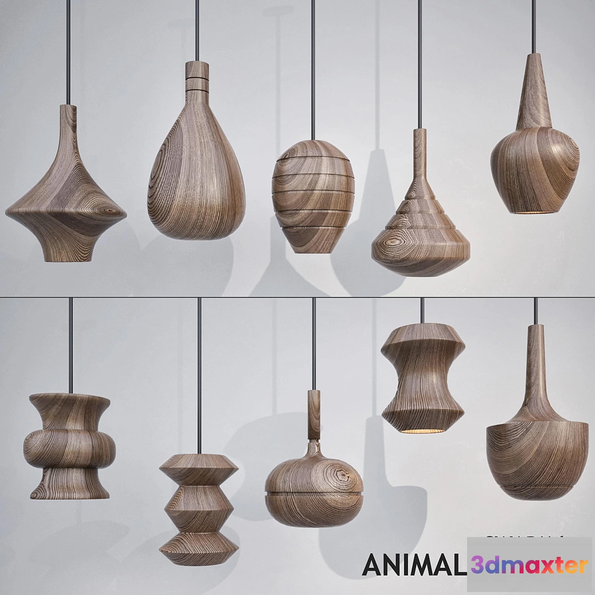 1394136 - Swarm Walnut Lights by Animal Farm 3D Max