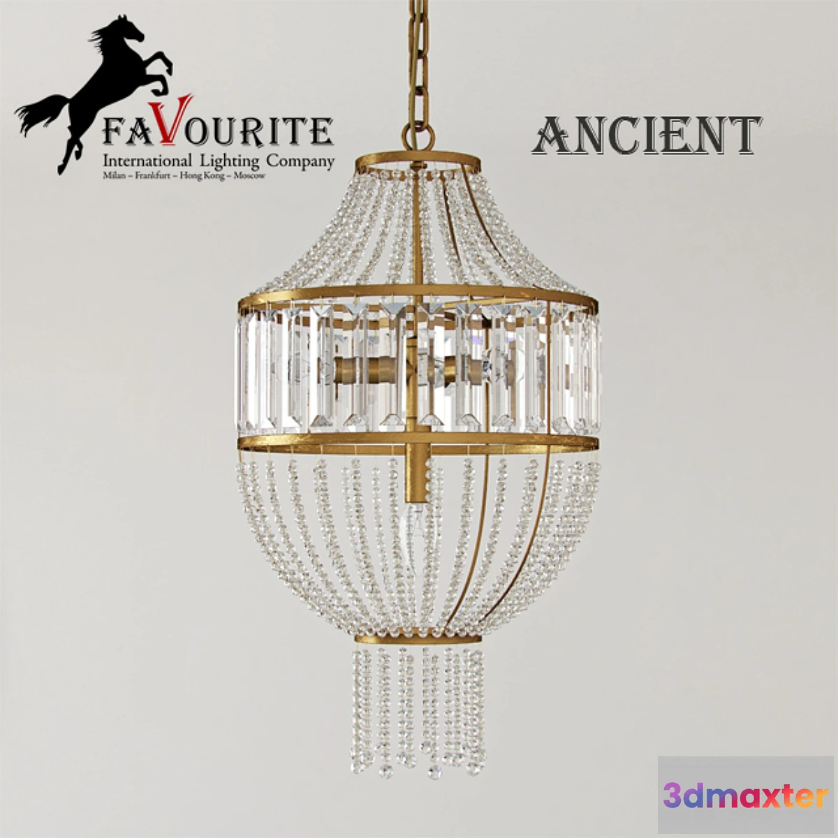 1395104 - Crystal chandelier Favourite 1086-4P Ancient 3D Max