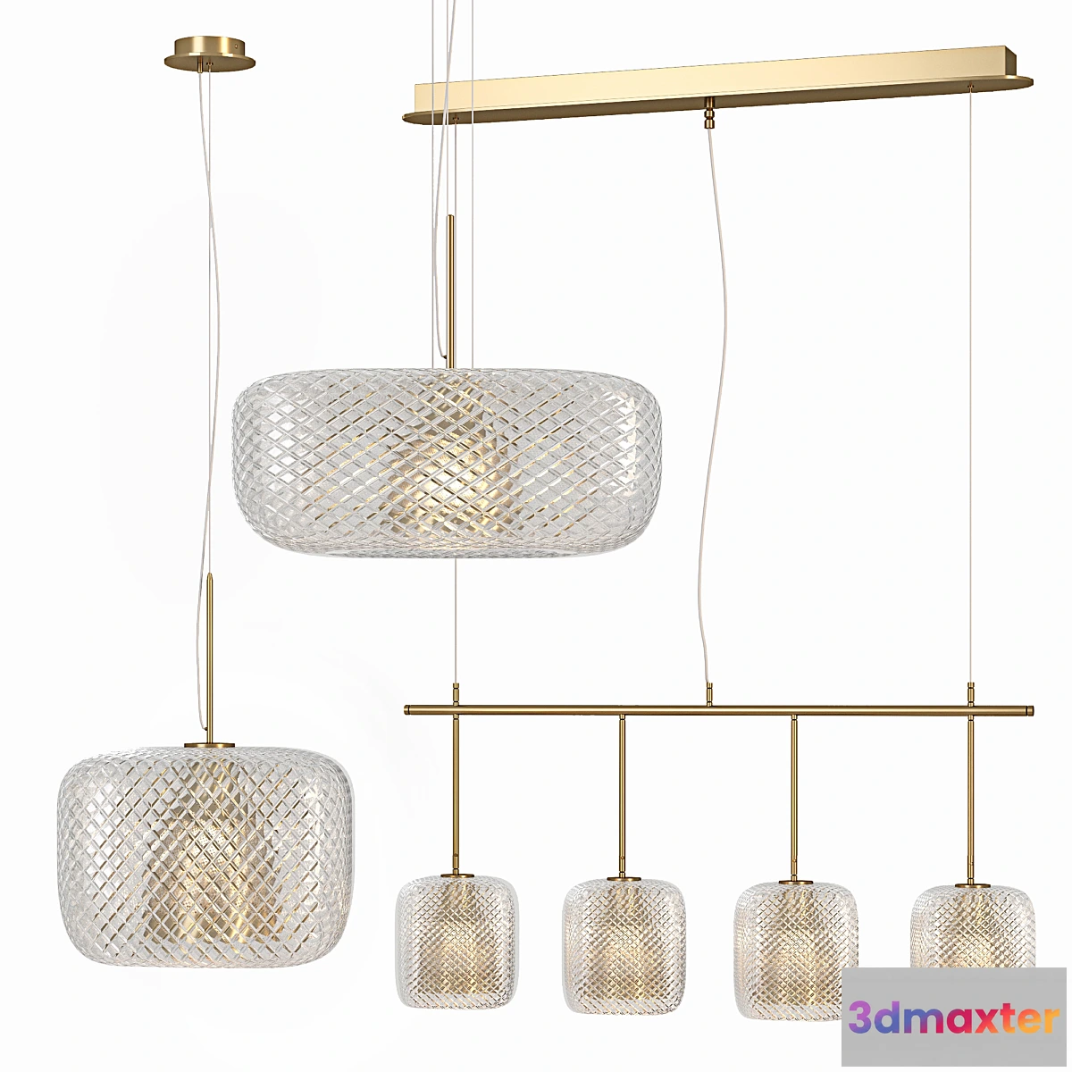 1395340 - La Redoute Mistinguett lamps set 2 3D Max