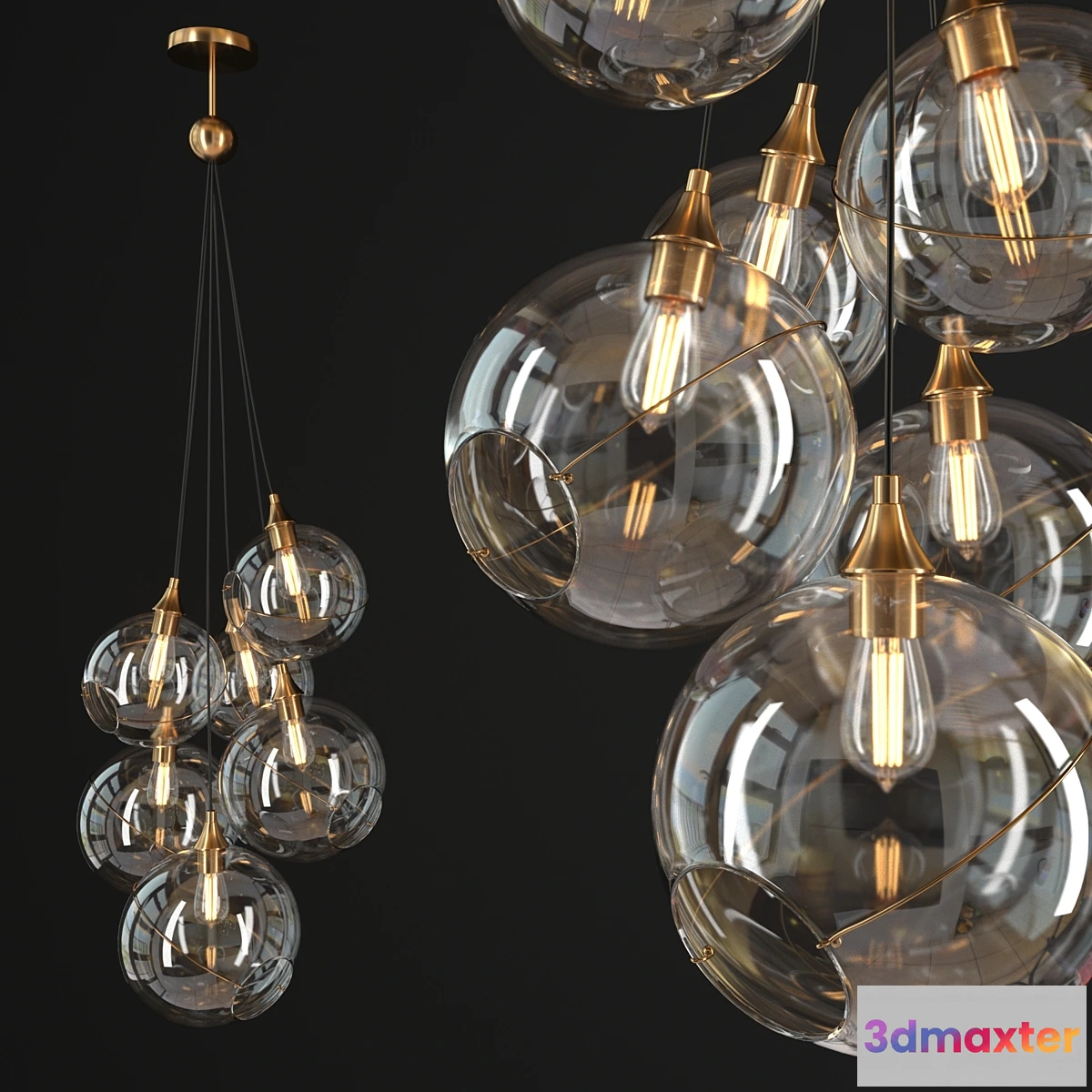 1395648 - Chandelier Skye 6 Light 3D Max