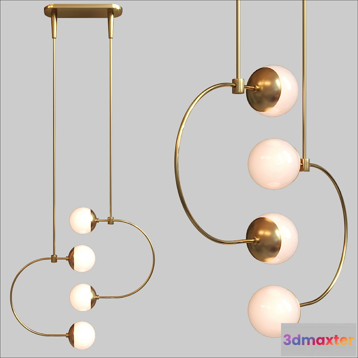 1396122 - BOWER C LIGHT - DOUBLE PENDANT 3D Max