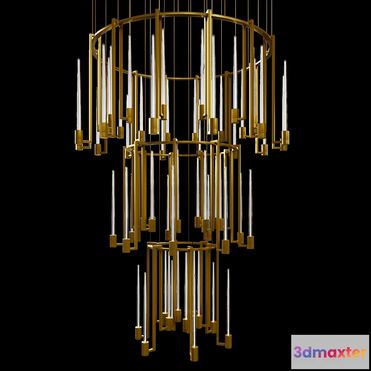 1396158 - Kalì Chandelier 3 Rings by paolocastelli 3D Max