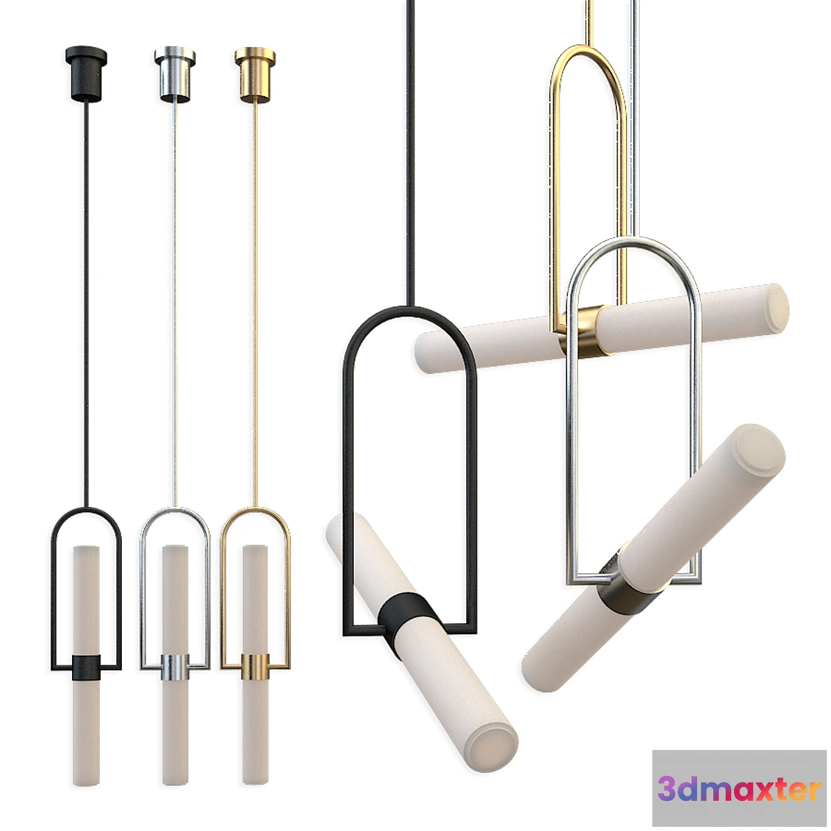 1396704 - Circa Calumn Pendant set 3D Max