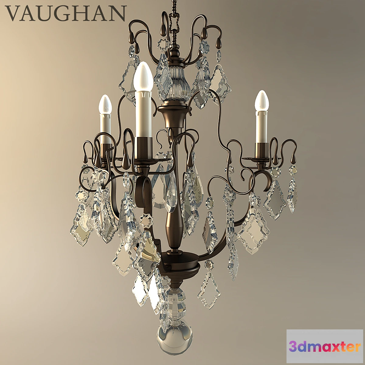 1397160 - Vaughan Kington Cage Chandelier 3D Max
