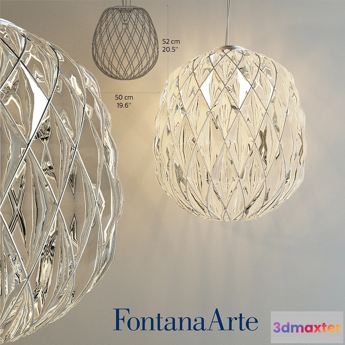 1397556 - Fontana Arte Pinecone Suspension 3D Max