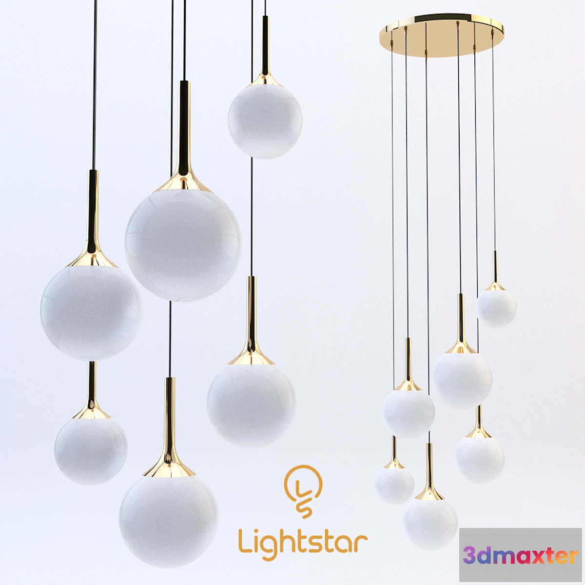 1398134 - Lightstar pendant light Globo 3D Max