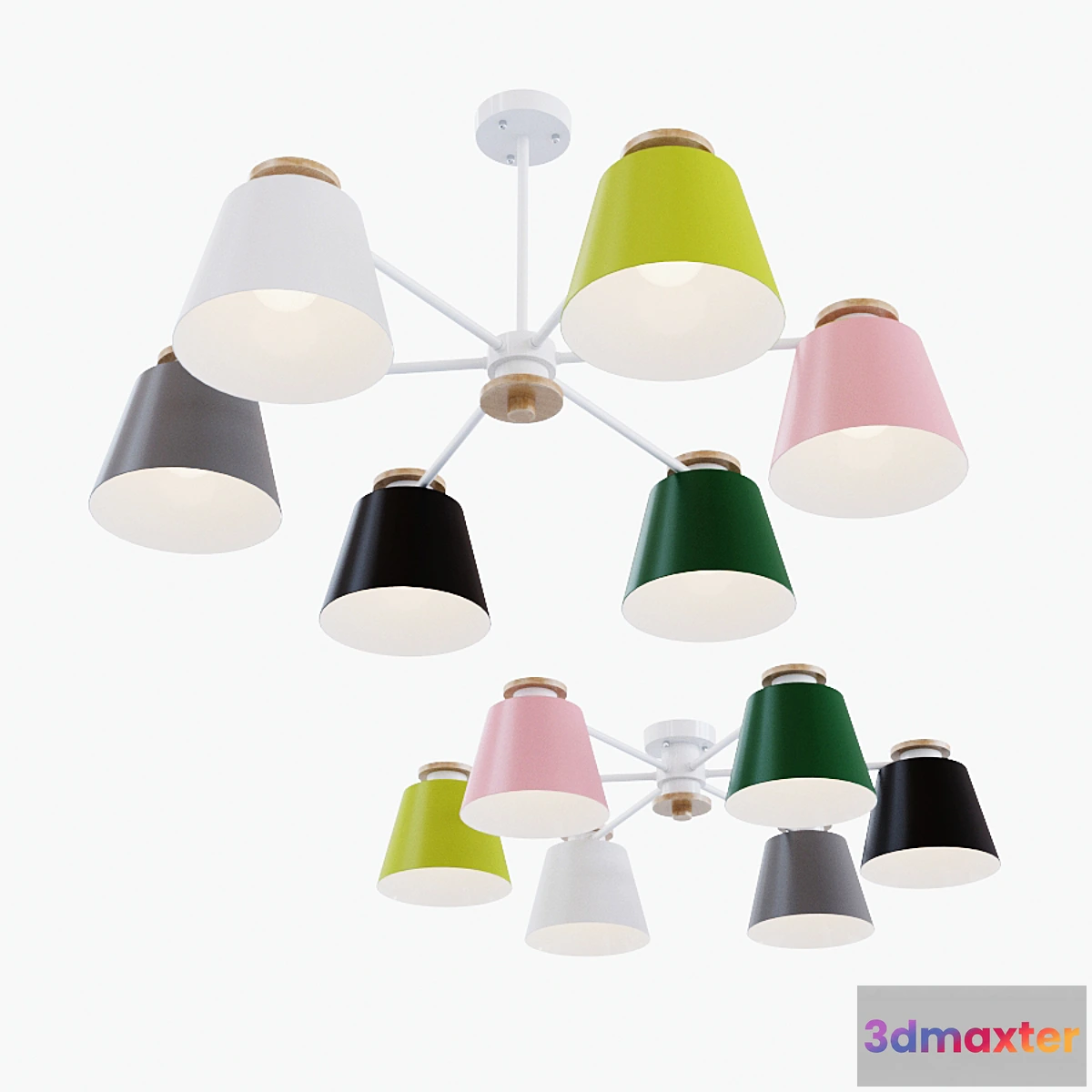 1399266 - BOTIMI Set of 4 ceiling lights 3D Max