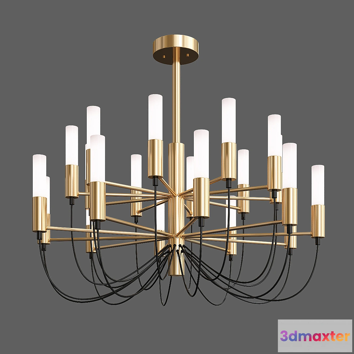 1400278 - Luxury Luster Gold G9 Led Chandelier 3D Max