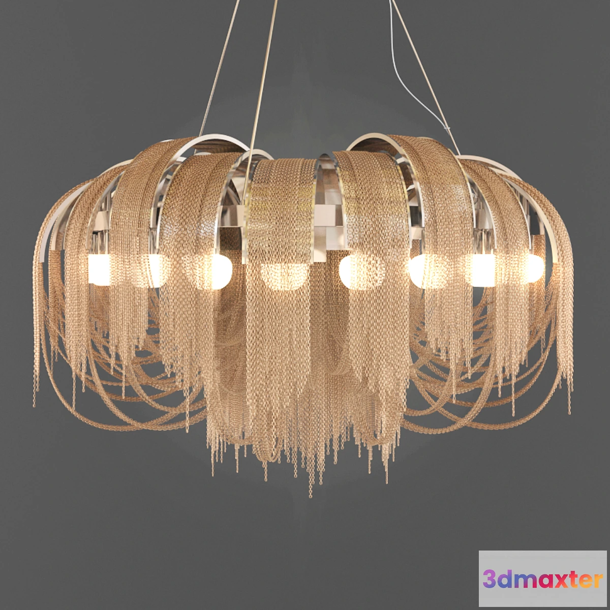 1400306 - Suspended chandelier Midlight Luxury 5 3D Max