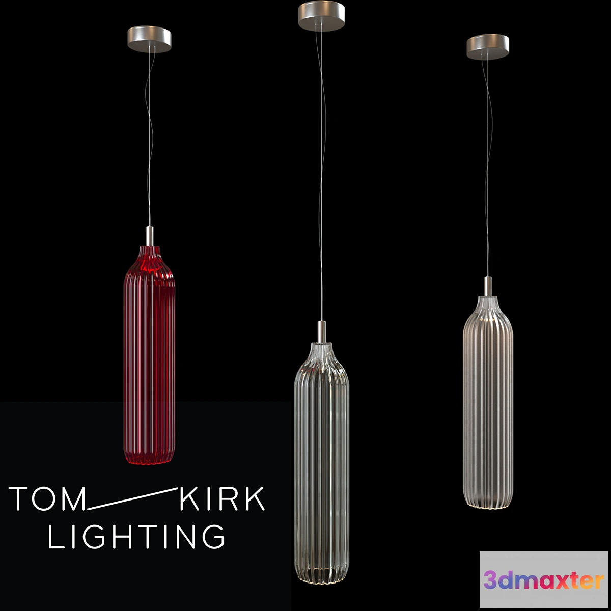 1400466 - Flute Pendant by Tom Kirk Lighting 3D Max