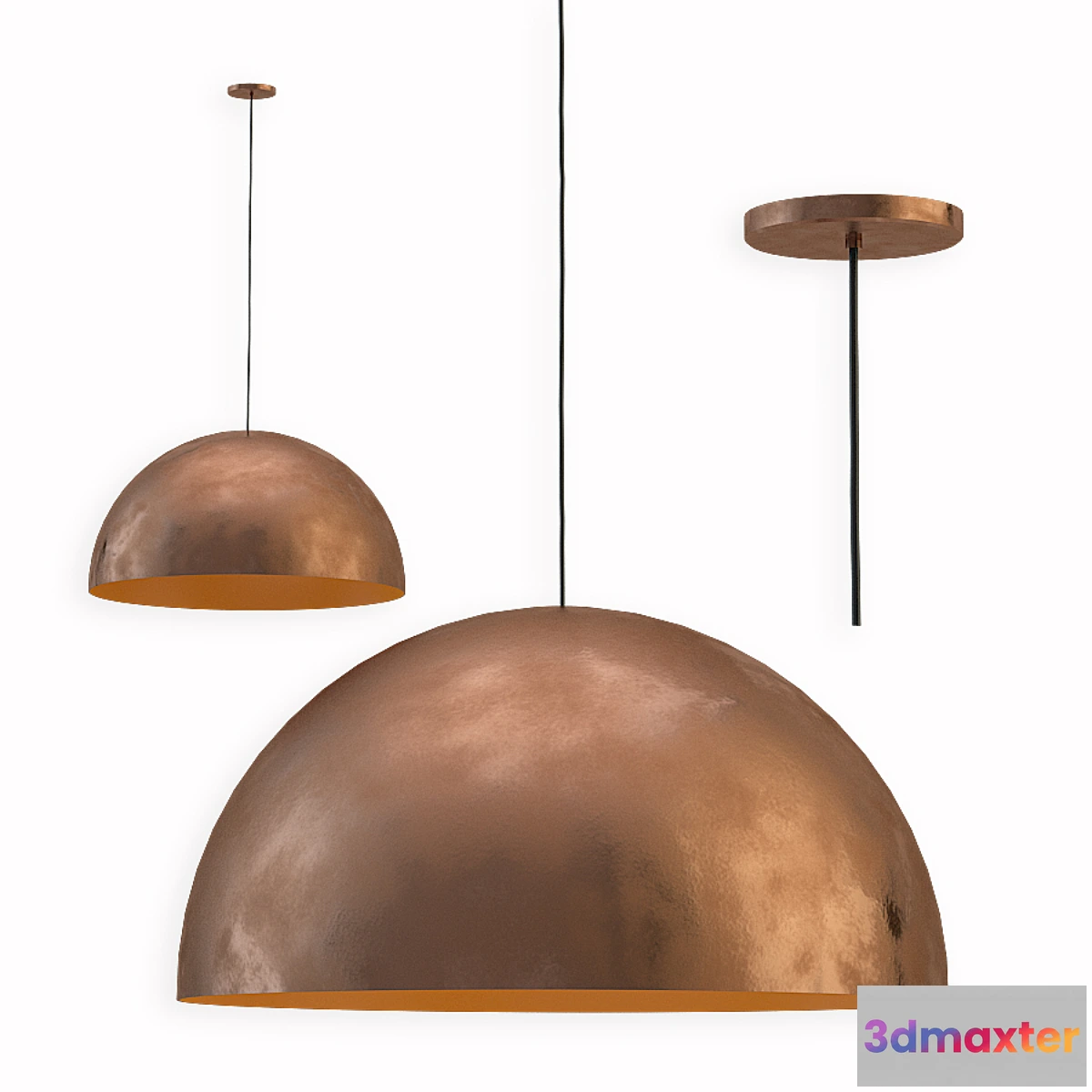 1400680 - Fabbian Copper Pendant Lamp 3D Max