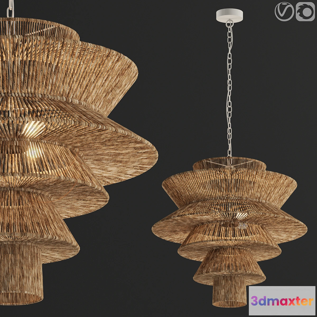 1401758 - Newport natural chandelier 3D Max