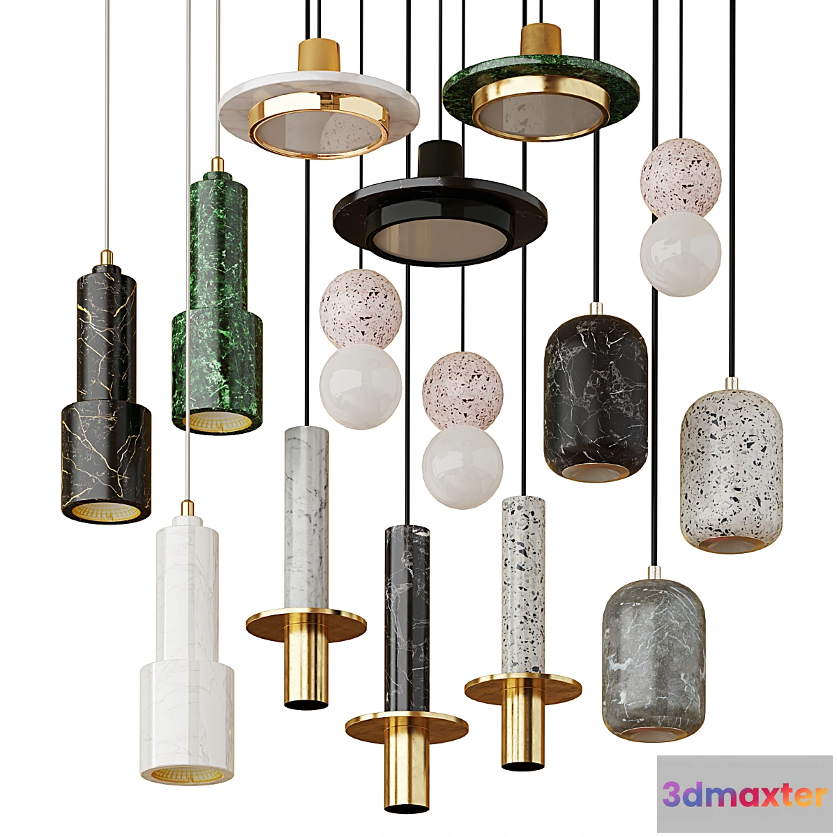 1402488 - Marble set lampatron two 3D Max