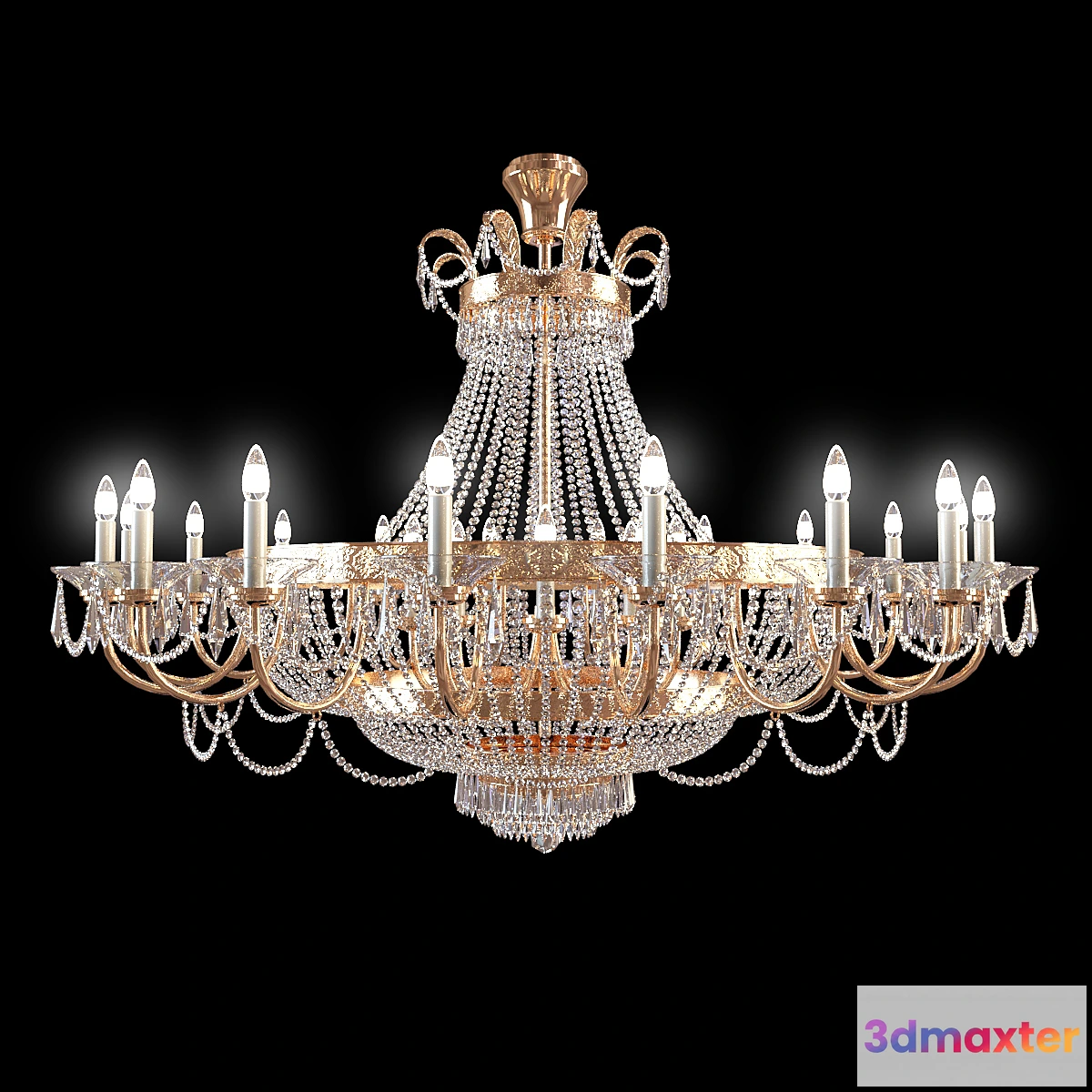 1402984 - Chandelier Empire Crystal Chandelier 3D Max