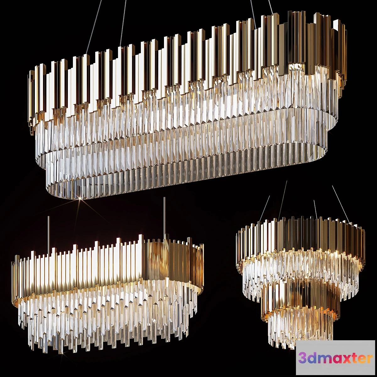 1403198 - Pendant chandeliers Empire Suspension 3D Max