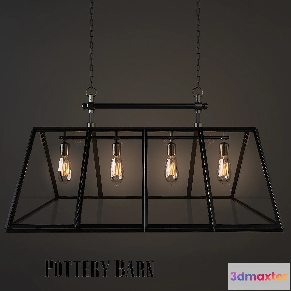 1403724 - POTTERY BARN _ GREENHOUSE CHANDELIER 3D Max