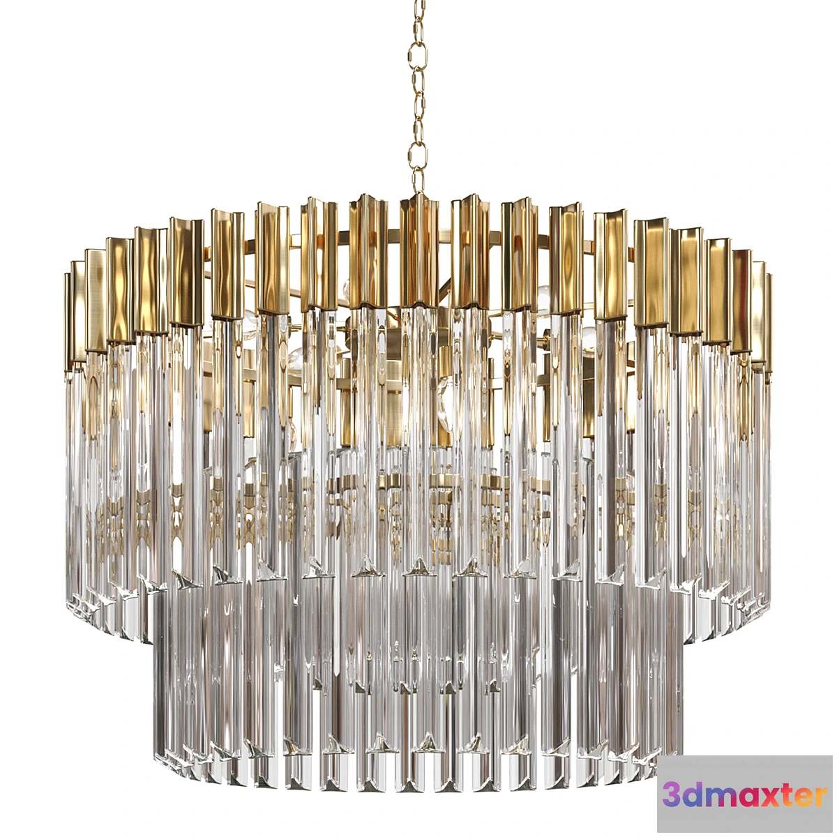 1403778 - Chandelier Loft Concept Triangular Canes Coliseum 3D Max