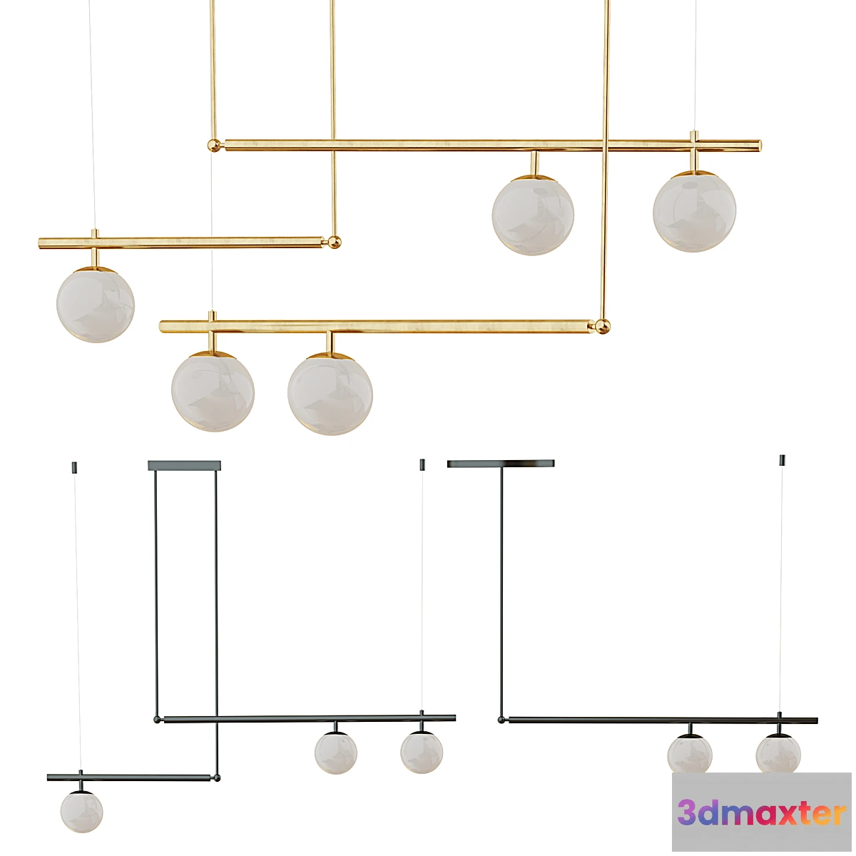 1403888 - Chandelier barra lampatron 3D Max