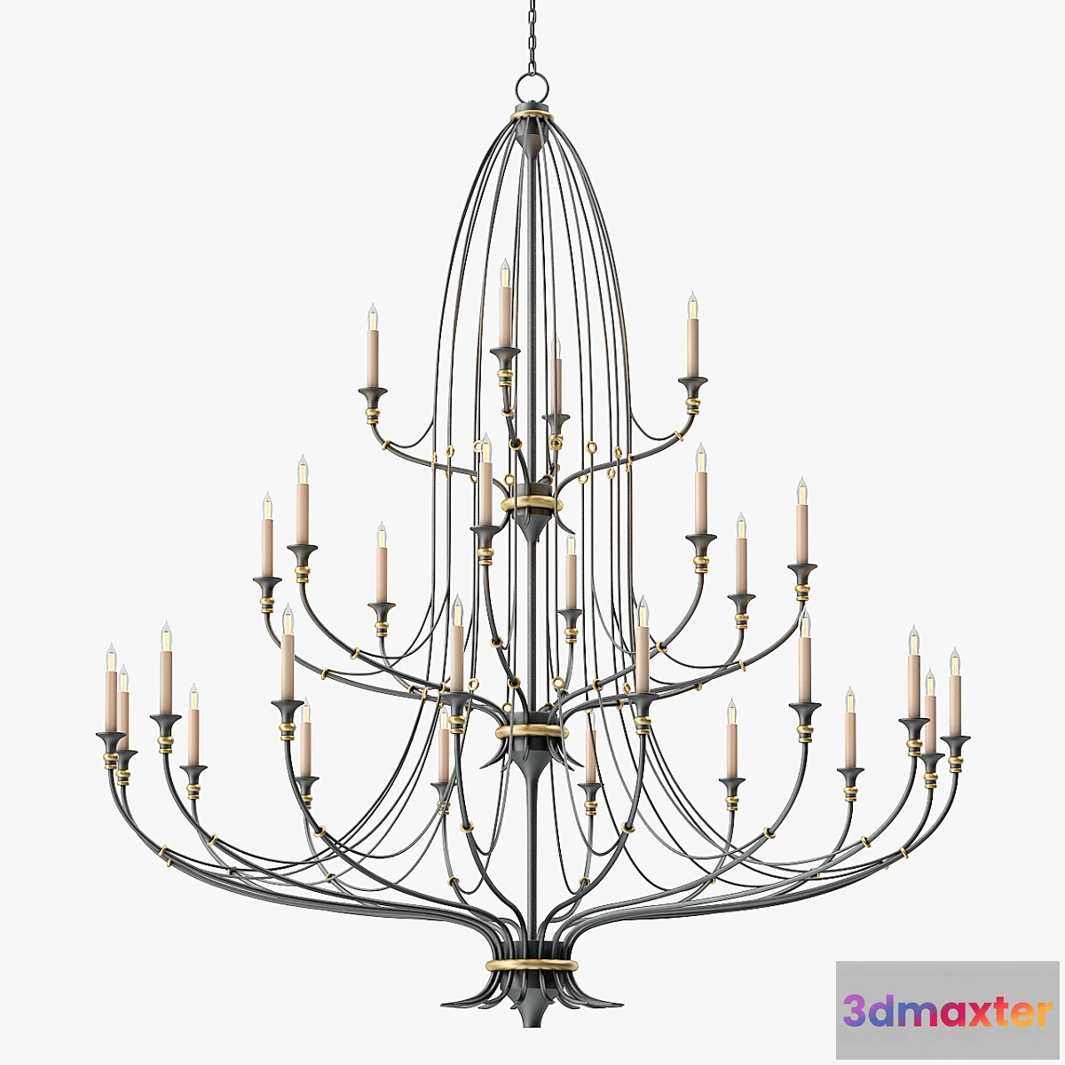1403970 - Currey and Company Folgate Chandelier 3D Max